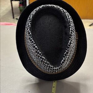 Stylish Black and White Fedora Hat